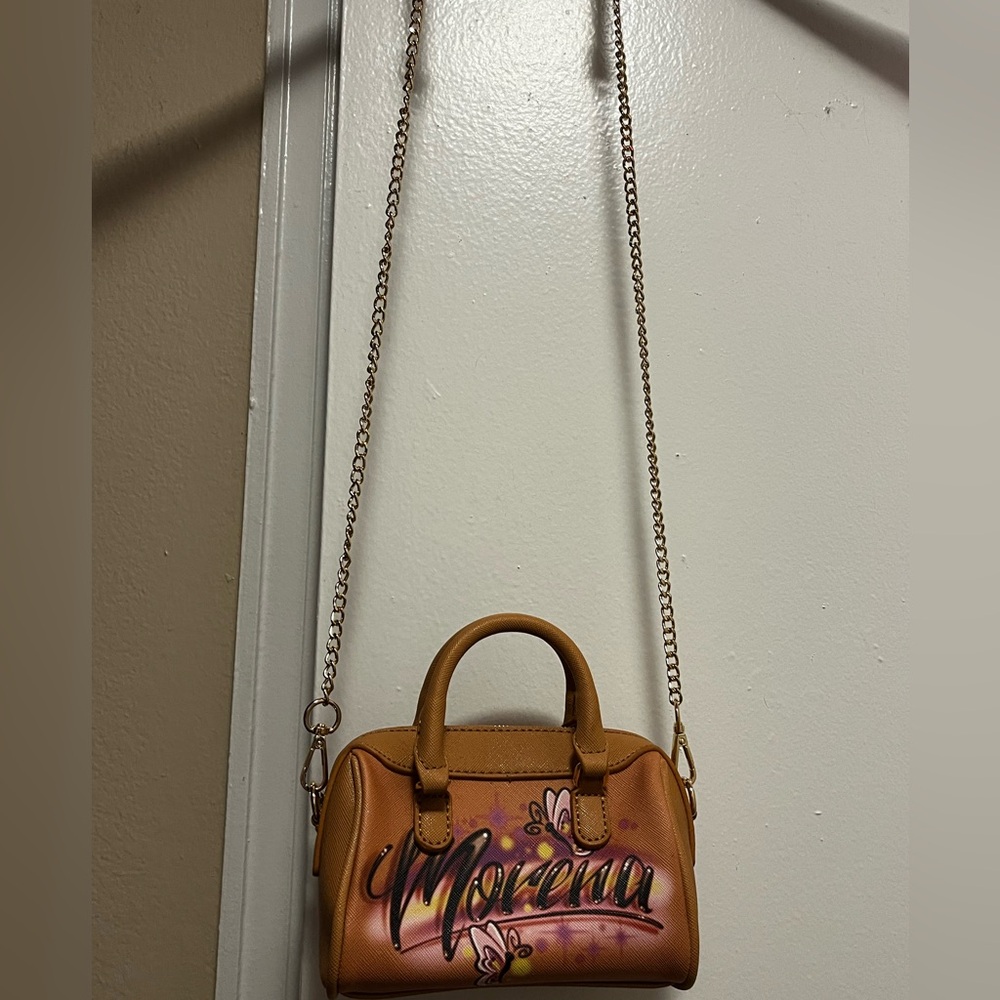 Bella Doña MORENA Tan Mini Bag with Chain Strap - Picture 2 of 2